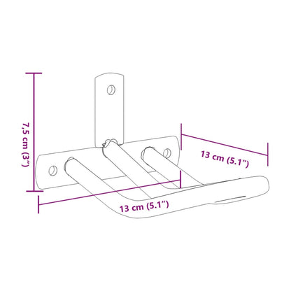 Bridle Rack Wall Mounted Black Iron