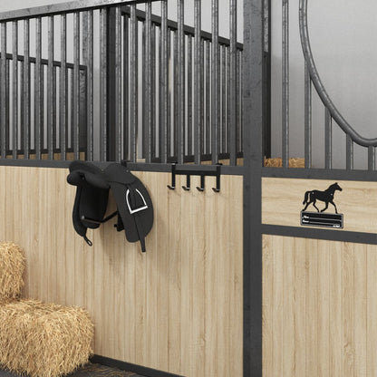 Bridle Hanger with 4 hooks Black Steel