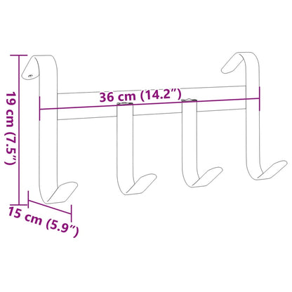 Bridle Hanger with 4 hooks Black Steel