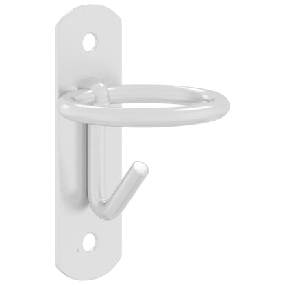 Bucket Hooks 3 pcs Wall Mounted Silver Galvanised Steel