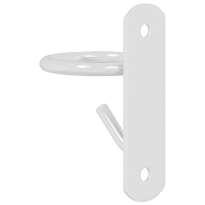 Bucket Hooks 3 pcs Wall Mounted Silver Galvanised Steel