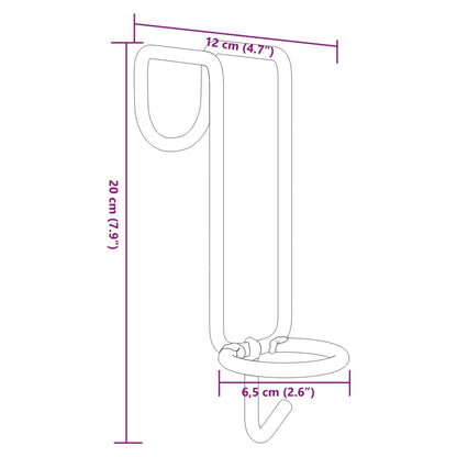 Bucket Hook Portable Silver Galvanised Steel