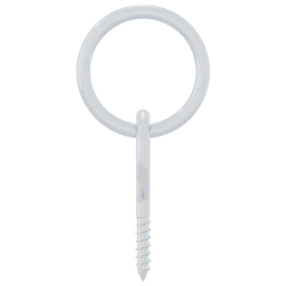 Horse Tie Rings with Eye Screws 3 pcs Silver Steel