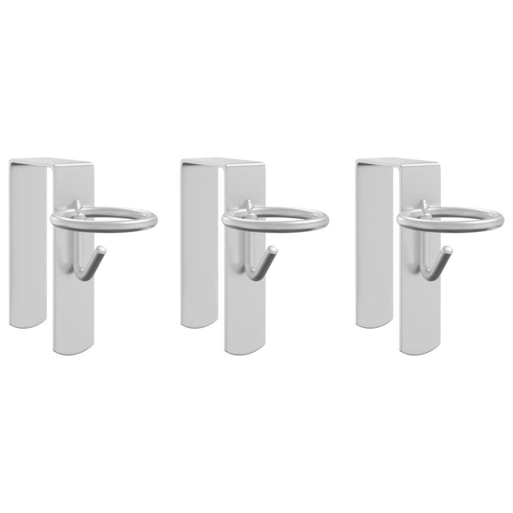 Bucket Hooks 3 pcs Portable Silver Steel