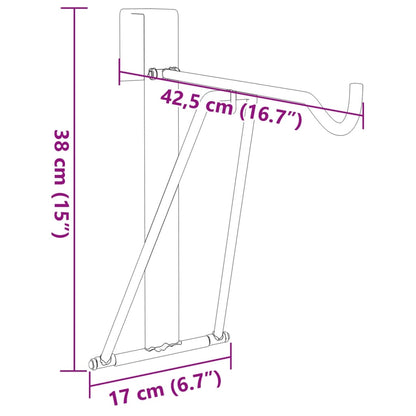 Foldable Saddle Rack Portable Black Steel