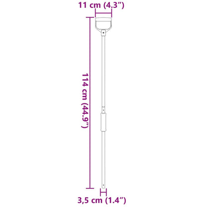 Pitchfork Handle Ø11x114 cm Silver Steel