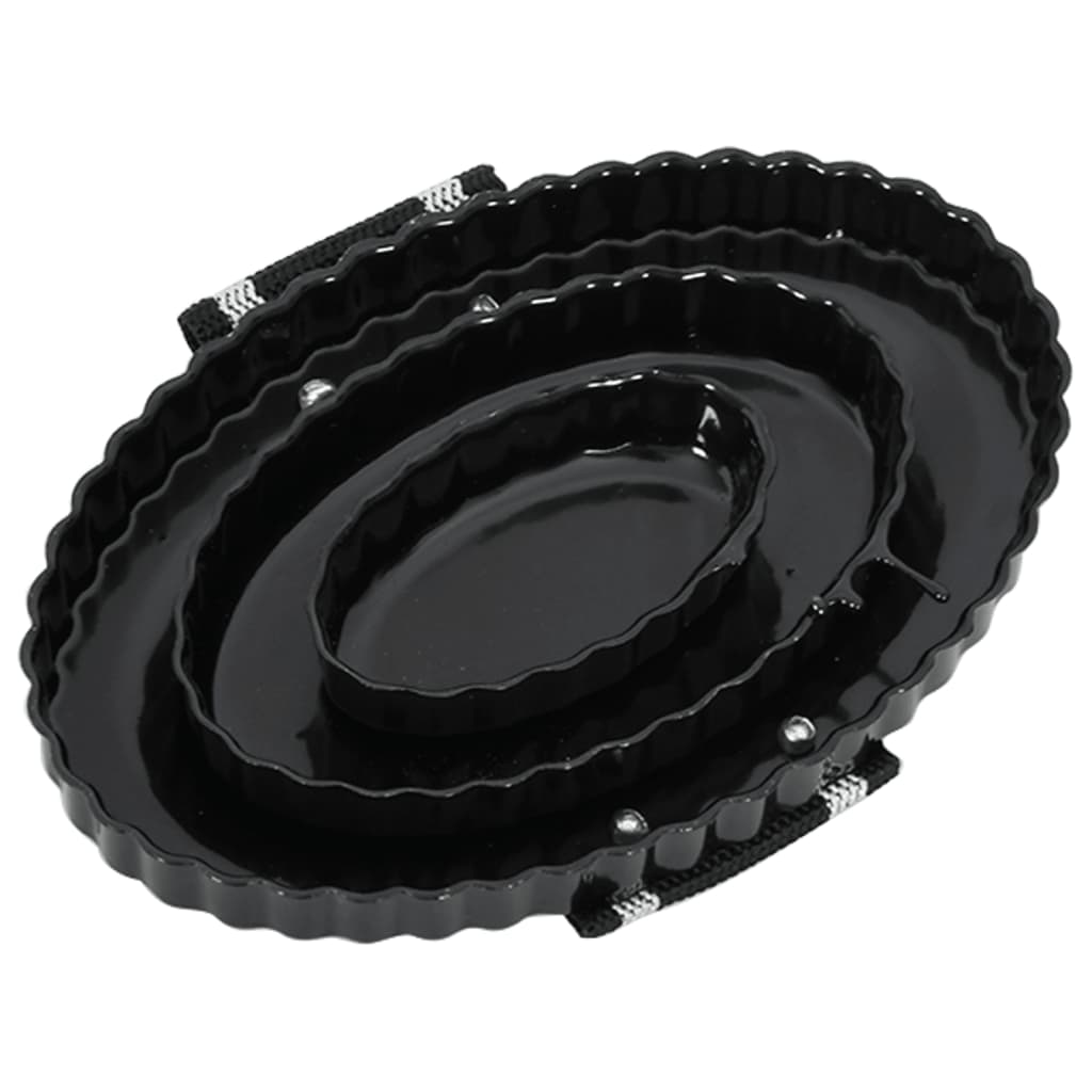 Curry Combs 3 pcs Black Steel