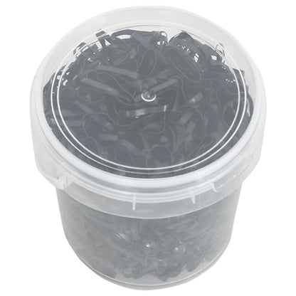 Braiding Bands for Horse 1500 pcs Black Silicone