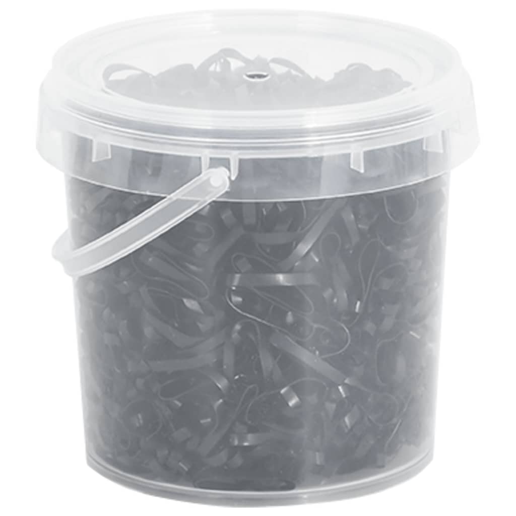 Braiding Bands for Horse 1500 pcs Black Silicone