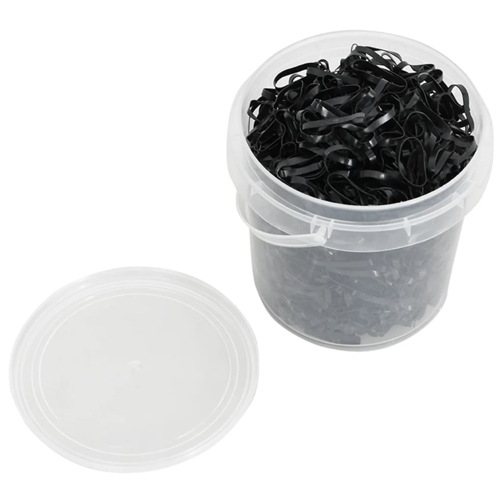 Braiding Bands for Horse 1500 pcs Black Silicone