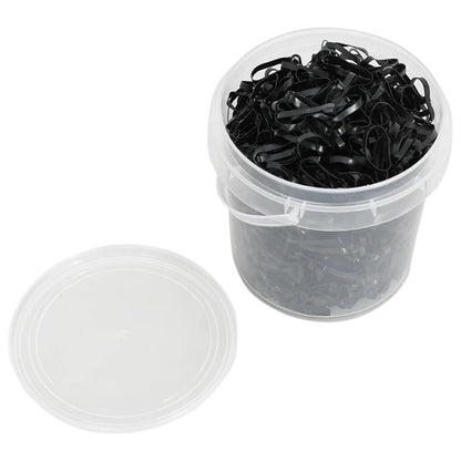Braiding Bands for Horse 1500 pcs Black Silicone