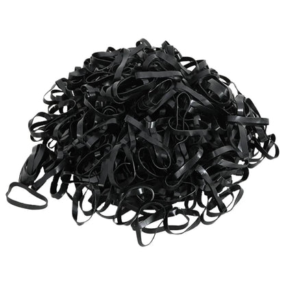 Braiding Bands for Horse 1500 pcs Black Silicone