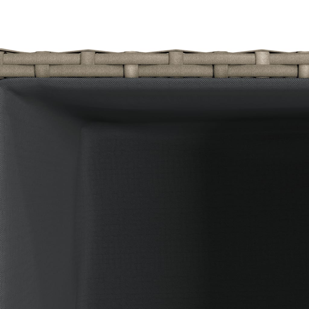 Garden Planters 3 pcs Grey Poly Rattan