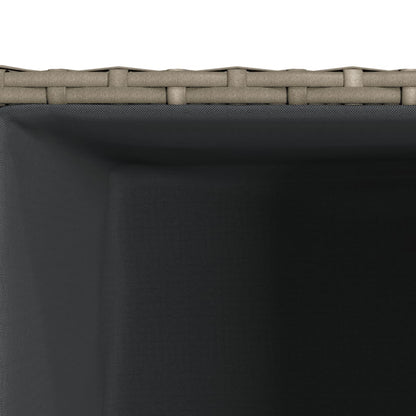 Garden Planters 3 pcs Grey Poly Rattan