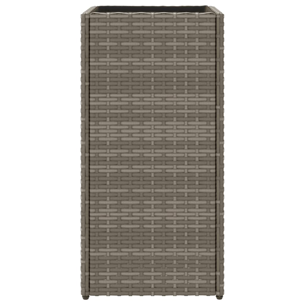 Garden Planter Grey 30x30x60 cm Poly Rattan