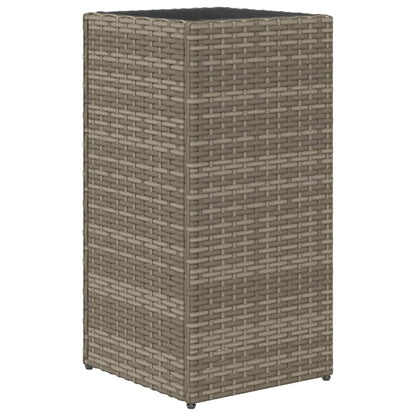 Garden Planter Grey 30x30x60 cm Poly Rattan
