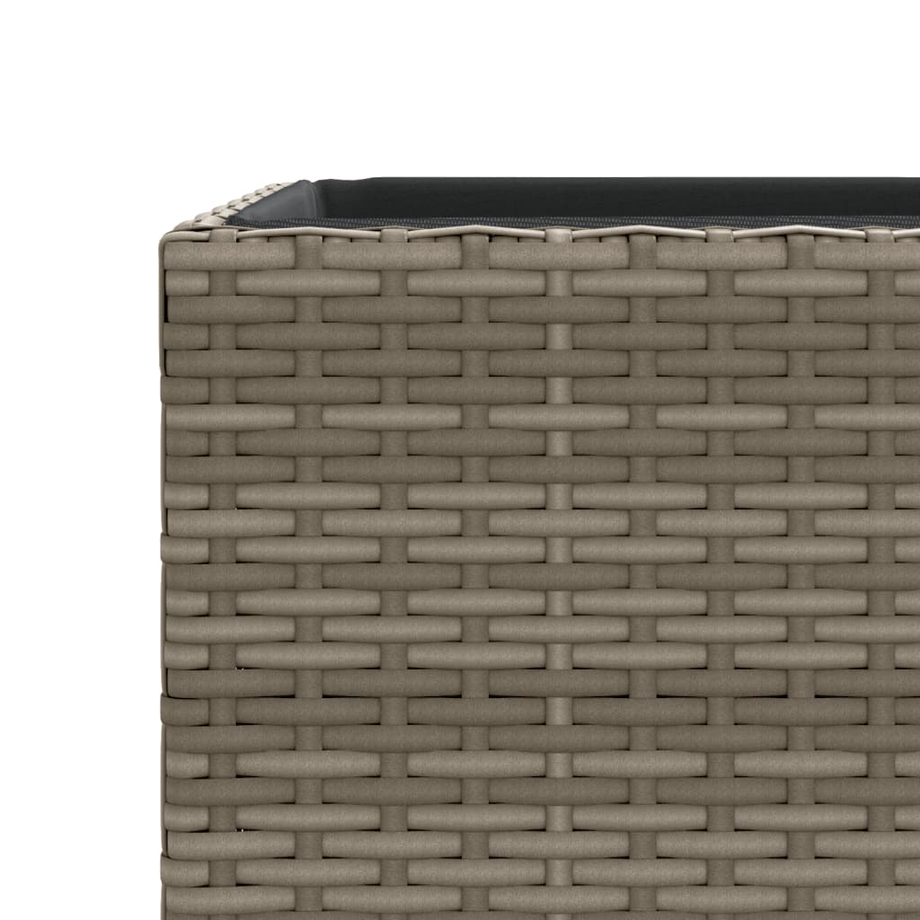 Garden Planter Grey 30x30x60 cm Poly Rattan