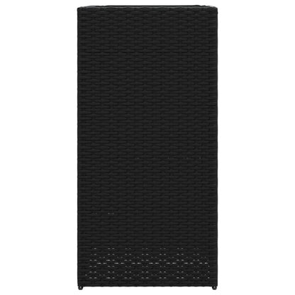 Garden Planter Black 40x40x80 cm Poly Rattan