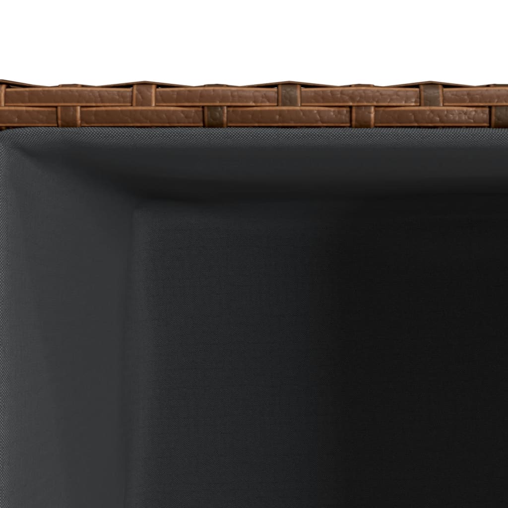 Garden Planter Brown 40x40x80 cm Poly Rattan