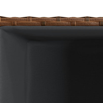 Garden Planter Brown 40x40x80 cm Poly Rattan