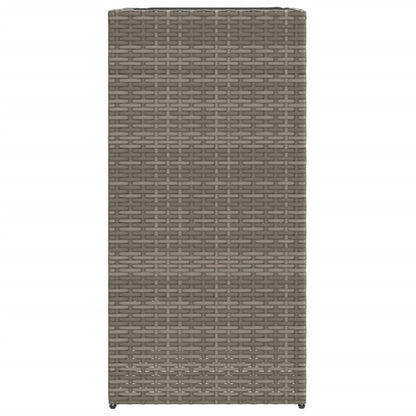 Garden Planter Grey 40x40x80 cm Poly Rattan