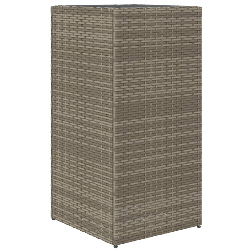 Garden Planter Grey 40x40x80 cm Poly Rattan