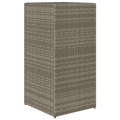 Garden Planter Grey 40x40x80 cm Poly Rattan