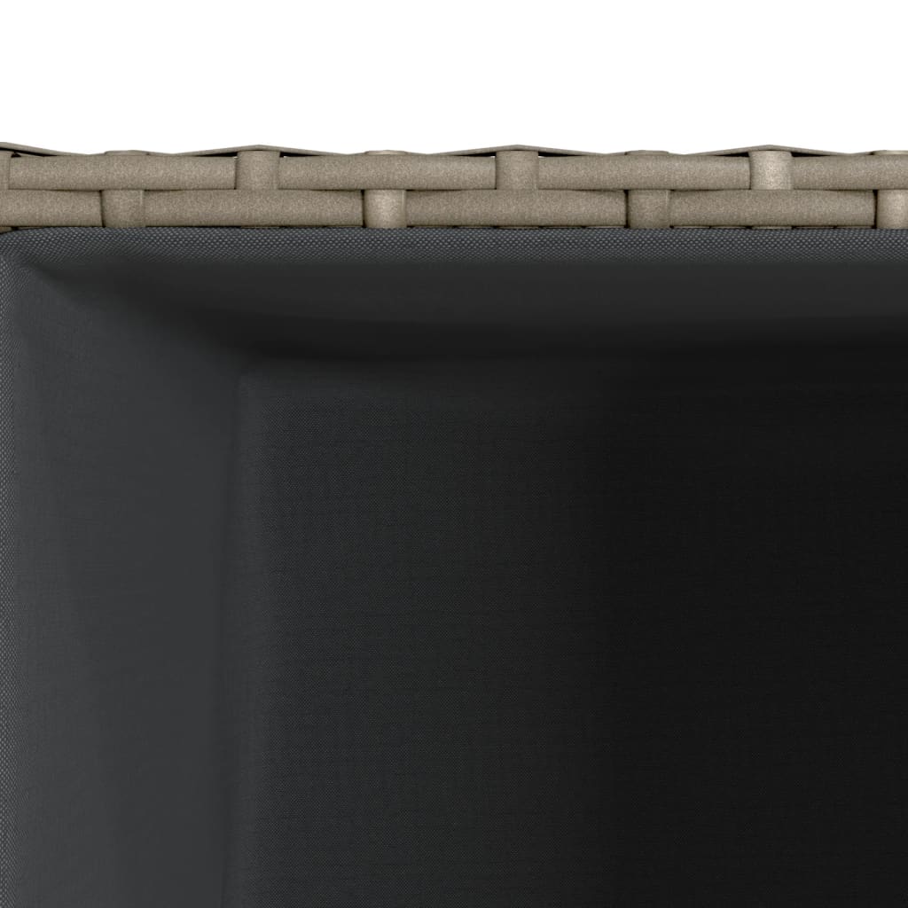 Garden Planter Grey 40x40x80 cm Poly Rattan