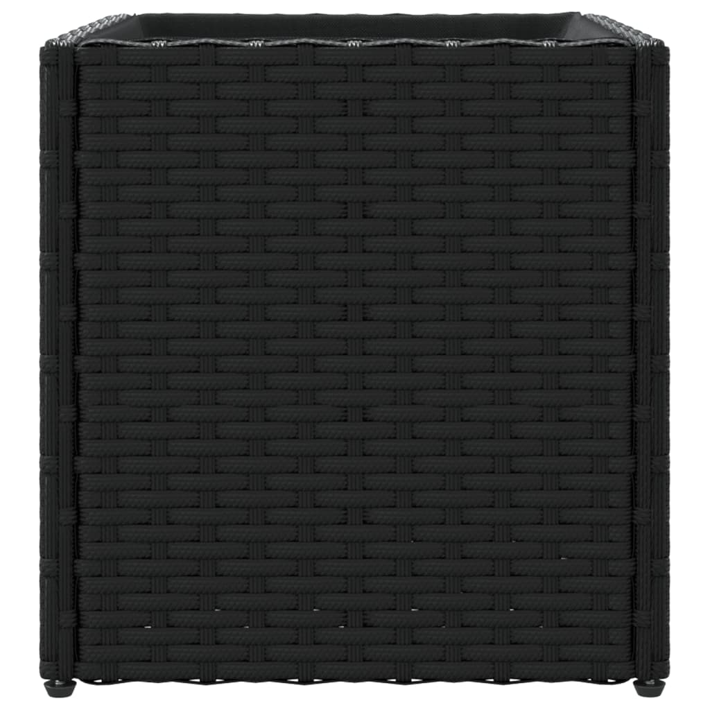 Garden Planter Black 36x30x32 cm Poly Rattan