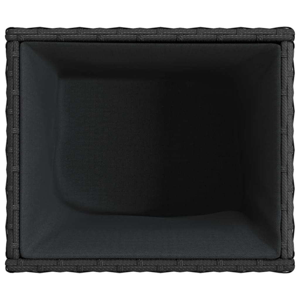 Garden Planter Black 36x30x32 cm Poly Rattan