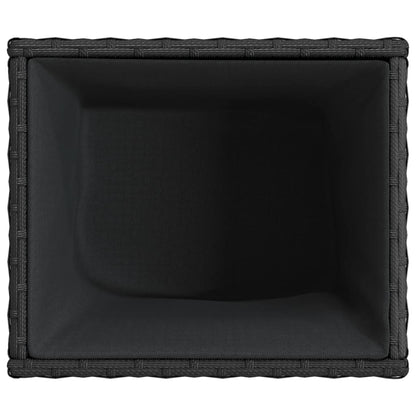 Garden Planter Black 36x30x32 cm Poly Rattan
