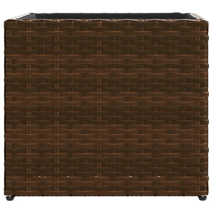 Garden Planter Brown 36x30x32 cm Poly Rattan