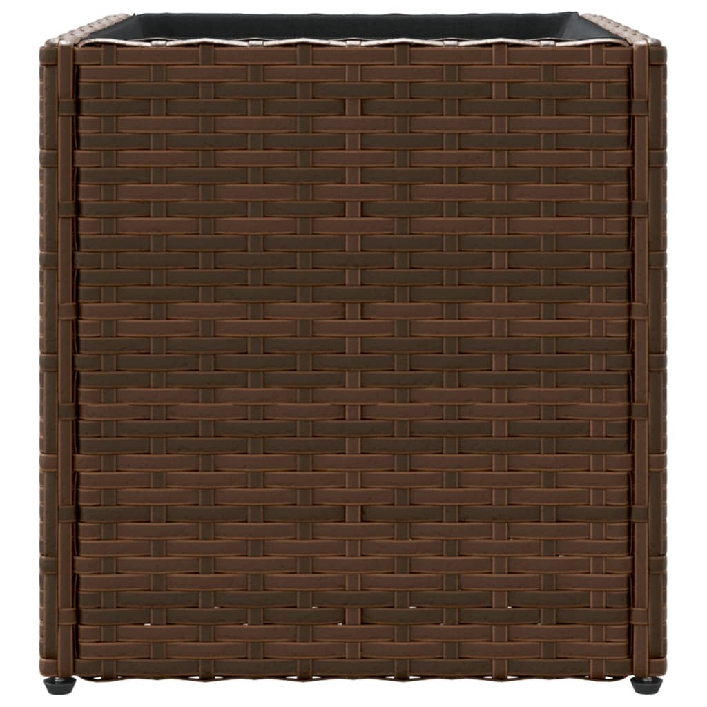 Garden Planter Brown 36x30x32 cm Poly Rattan