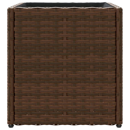 Garden Planter Brown 36x30x32 cm Poly Rattan