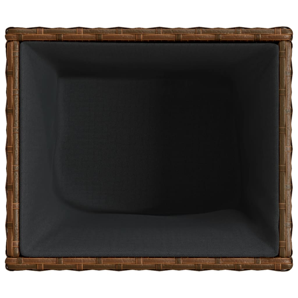 Garden Planter Brown 36x30x32 cm Poly Rattan