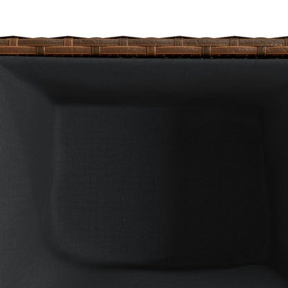 Garden Planter Brown 36x30x32 cm Poly Rattan