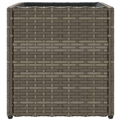 Garden Planter Grey 36x30x32 cm Poly Rattan