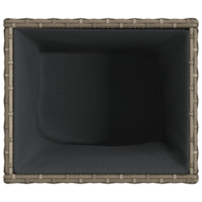 Garden Planter Grey 36x30x32 cm Poly Rattan