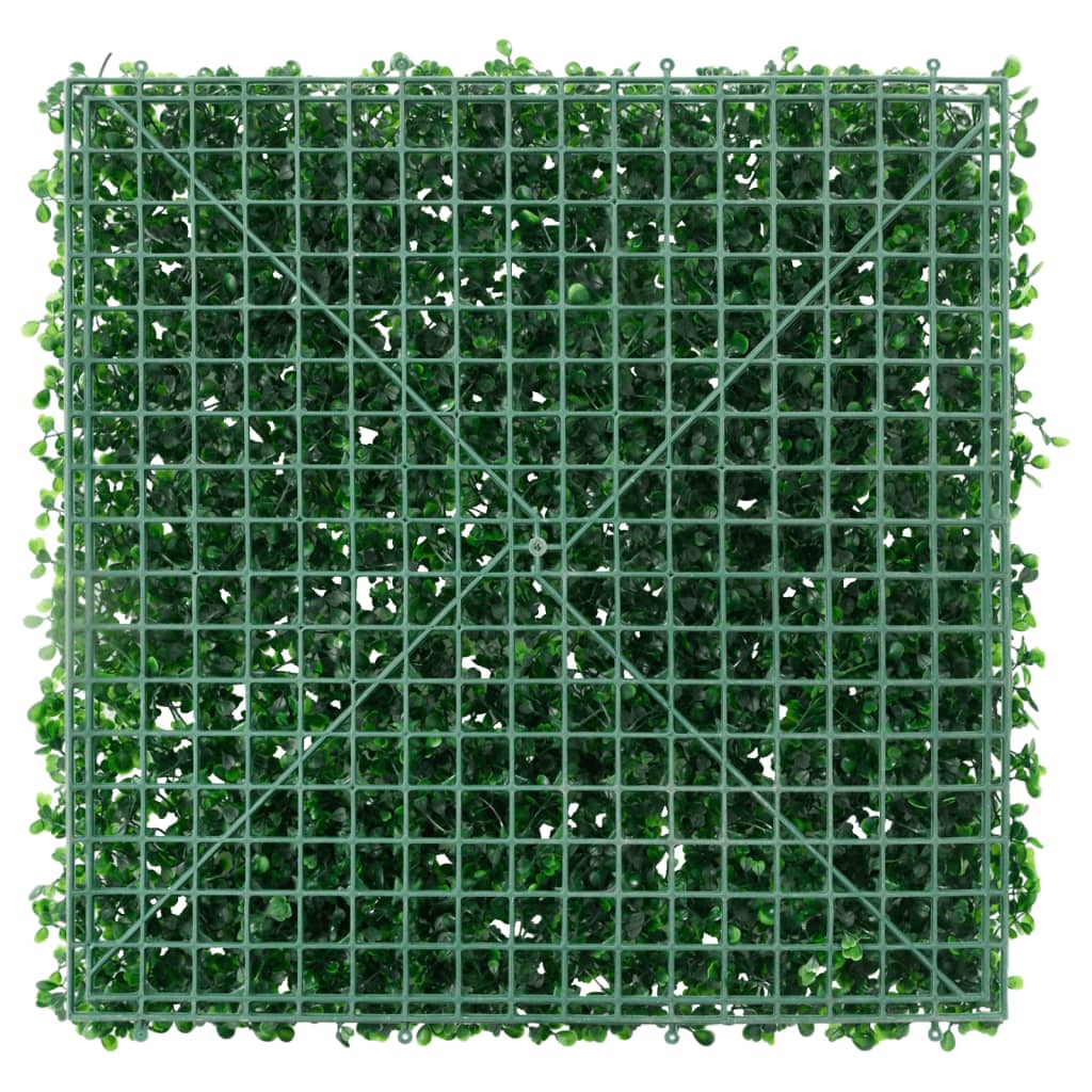 Artificial Shrub Leaf Fence 24 pcs Green 50x50 cm