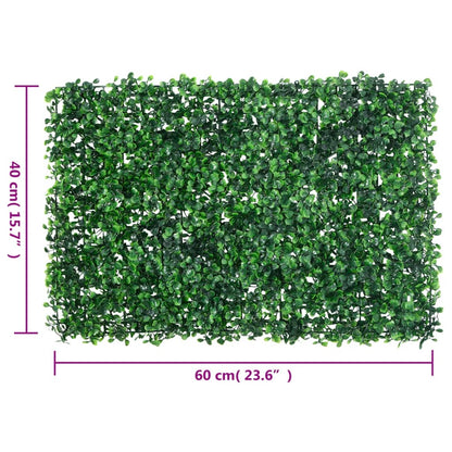 Artificial Shrub Leaf Fence 24 pcs Green 40x60 cm