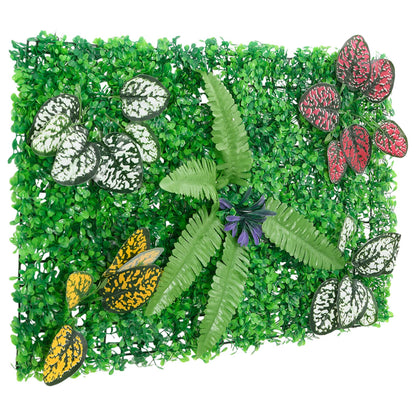 Artificial Plant Fence 6 pcs Green 40x60 cm