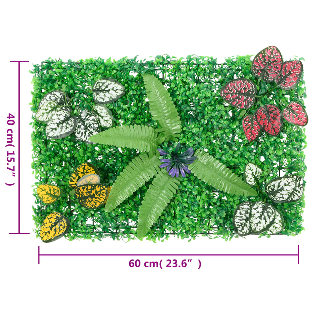 Artificial Plant Fence 24 pcs Green 40x60 cm
