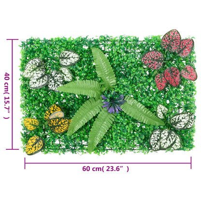 Artificial Plant Fence 24 pcs Green 40x60 cm