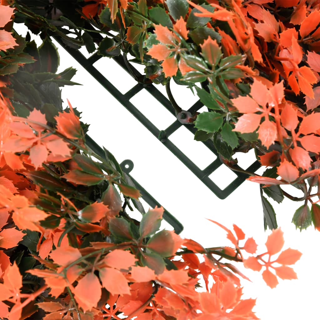 Artificial Maple Leaf Fence 24 pcs Light Red 40x60 cm