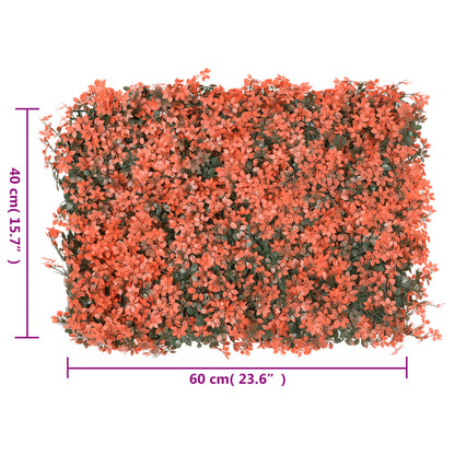 Artificial Maple Leaf Fence 24 pcs Light Red 40x60 cm
