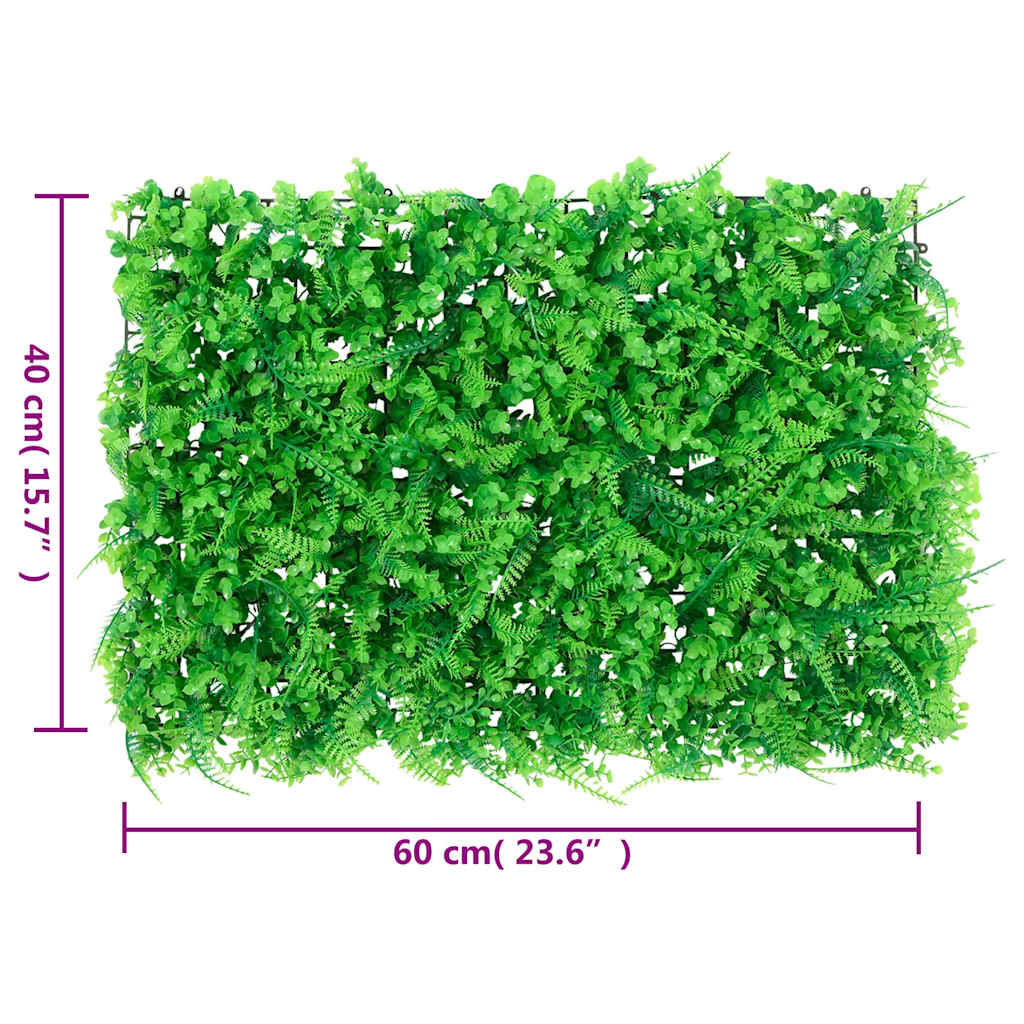 Artificial Fern Leaf Fence 6 pcs Green 40x60 cm