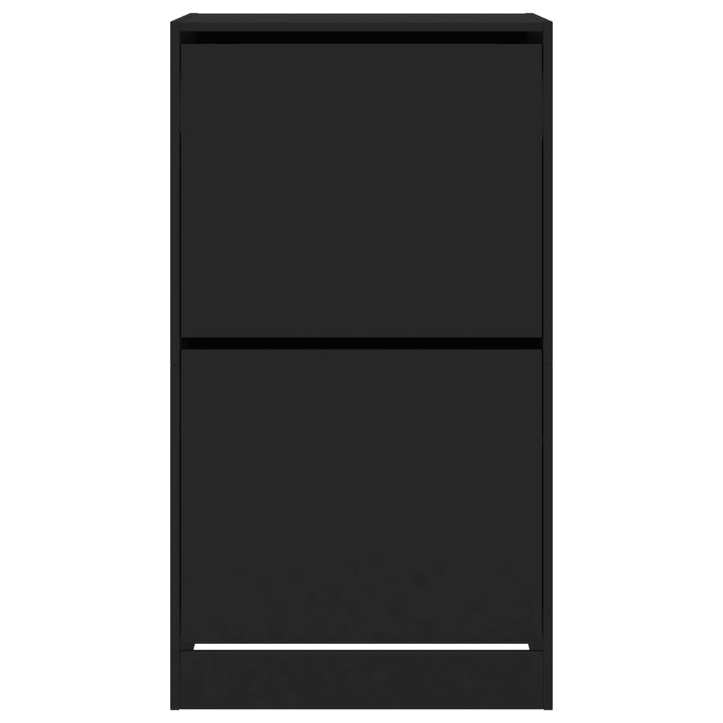 Shoe Cabinet | Black | Engineered wood | 60x42x108 cm | Shoe Cabinet