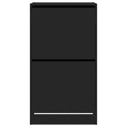 Shoe Cabinet | Black | Engineered wood | 60x42x108 cm | Shoe Cabinet