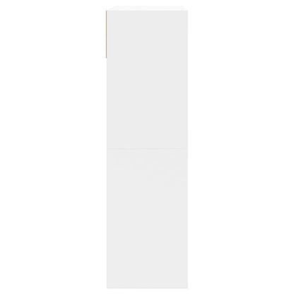 Shoe Cabinet with 2 Flip-Drawers White 80x34x116 cm