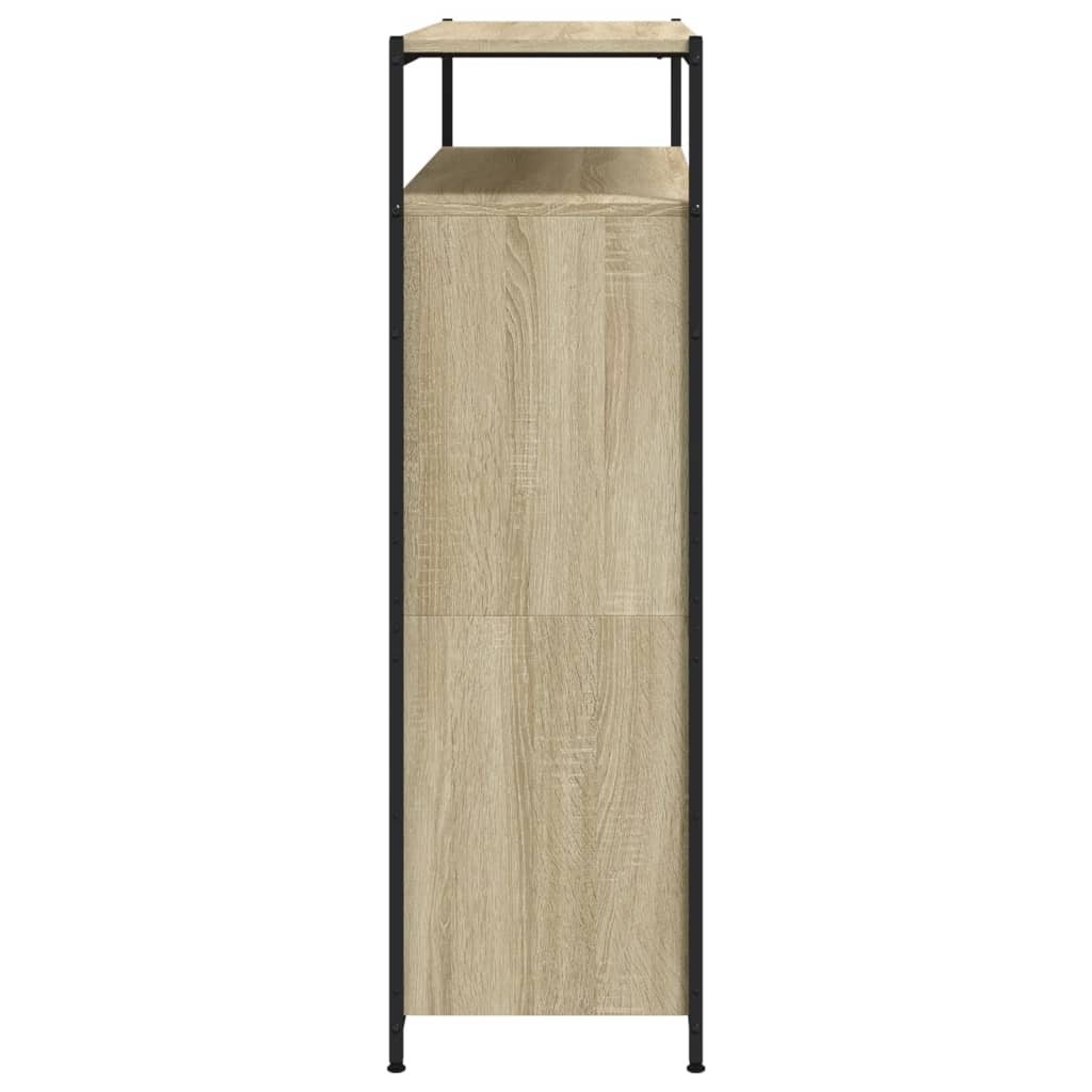 Shoe Cabinet with 4 Flip-Drawers Sonoma Oak 100x34x112 cm